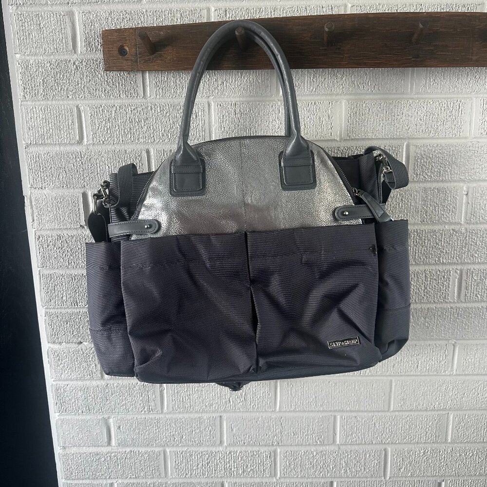 Silver Metallic Skip Hop Diaper Bag, grey/silver